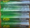 Батарейка GP Super/1.5V SIZE AAA/д/пульта(4шт)(R03)